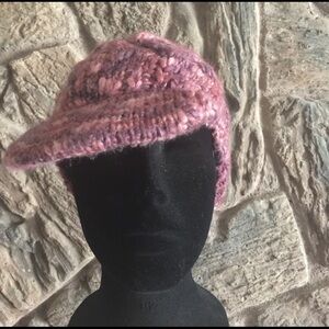 Pink Knitted Women's Cap